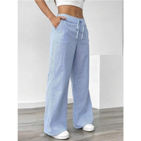 Striped Wide Leg Pants - Picture 5 of 11